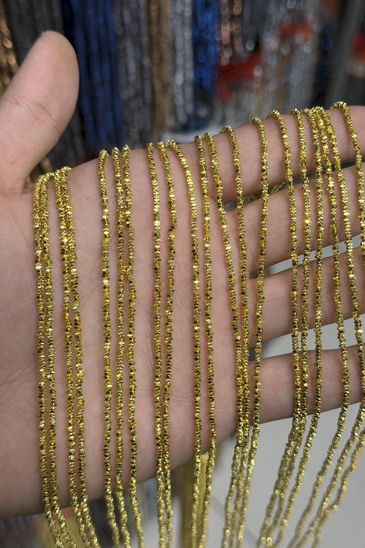 Hematit Taşı Rondela Kesim 1.5x0.8mm- Altın Sarı Doğal Taş Dizi