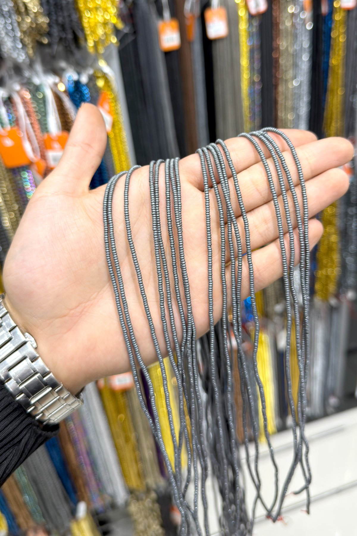 Hematit Taşı Rondela Kesim 2x1mm- Mat Gri Doğal Taş Dizi