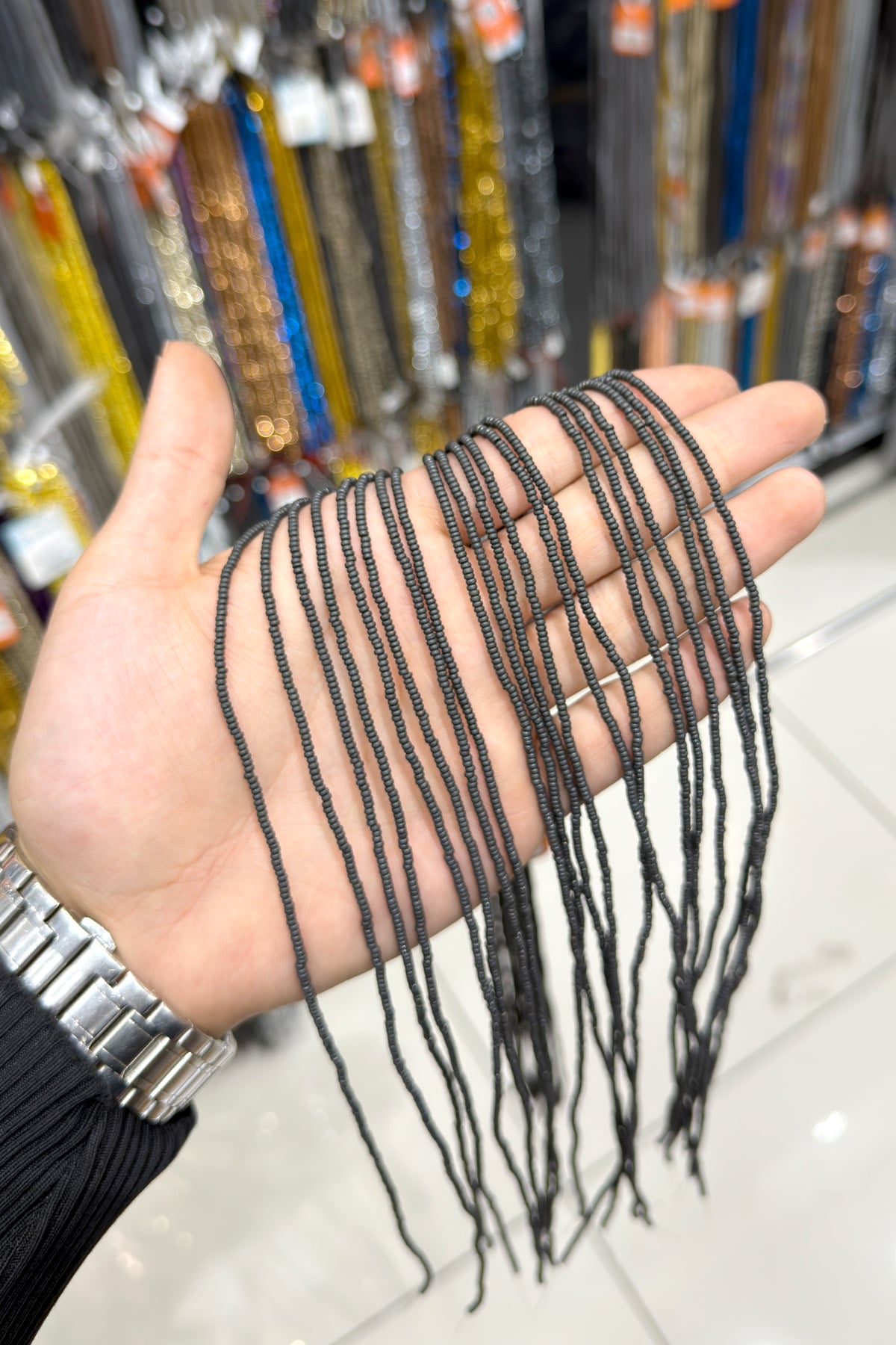 Hematit Taşı Rondela Kesim 2x1mm- Mat Siyah Doğal Taş Dizi