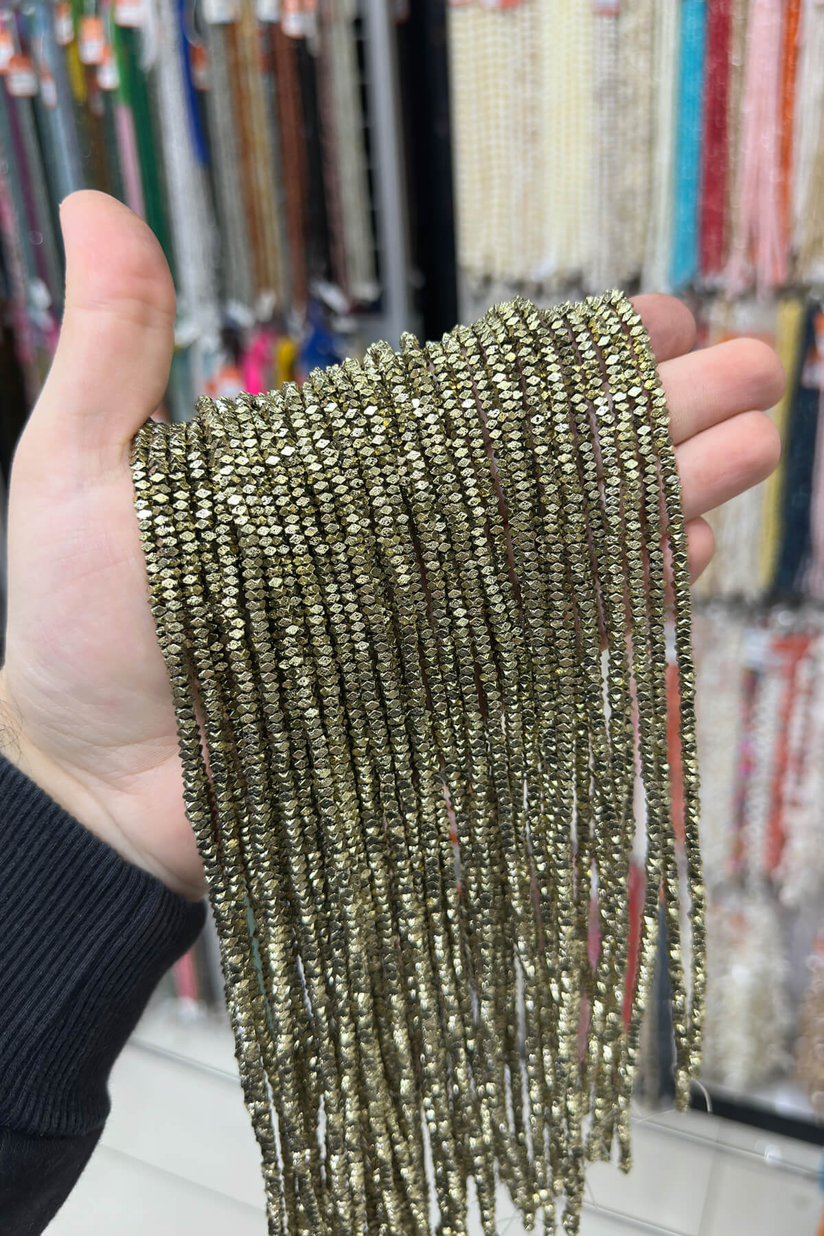 Hematit Taşı Rondela Kesim 3x2mm- Doğal Taş Dizi