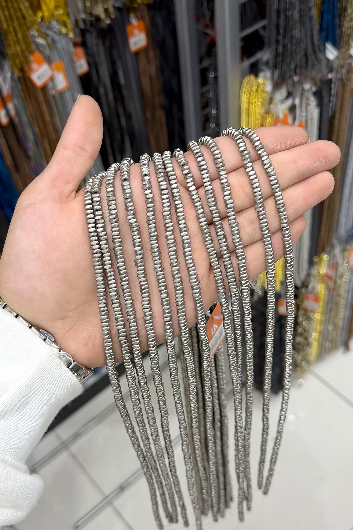 Hematit Taşı Rondela Kesim 4x2mm- Mat Titanyum Doğal Taş Dizi