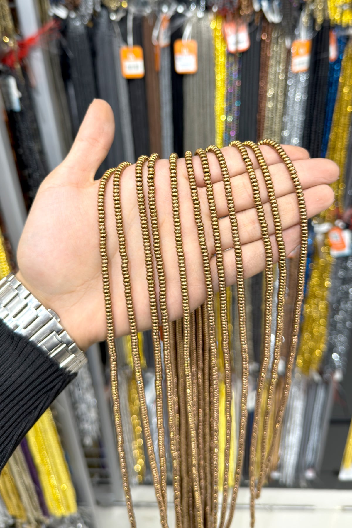 Hematit Taşı Rondela Kesim 4x2mm- Parlak Kahverengi Doğal Taş Dizi