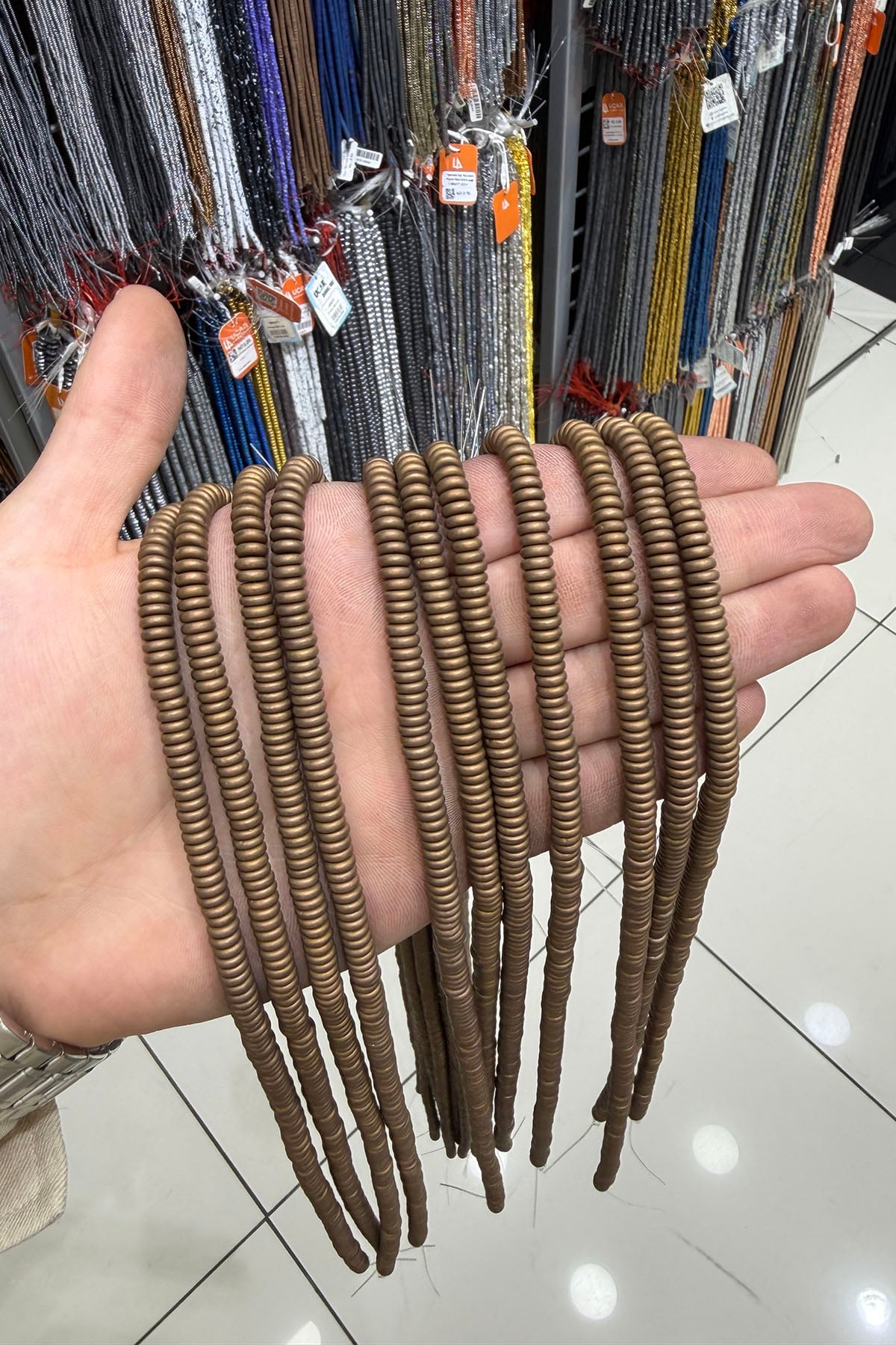 Hematit Taşı Rondela Kesim 6x2mm- Mat Kahverengi Doğal Taş Dizi