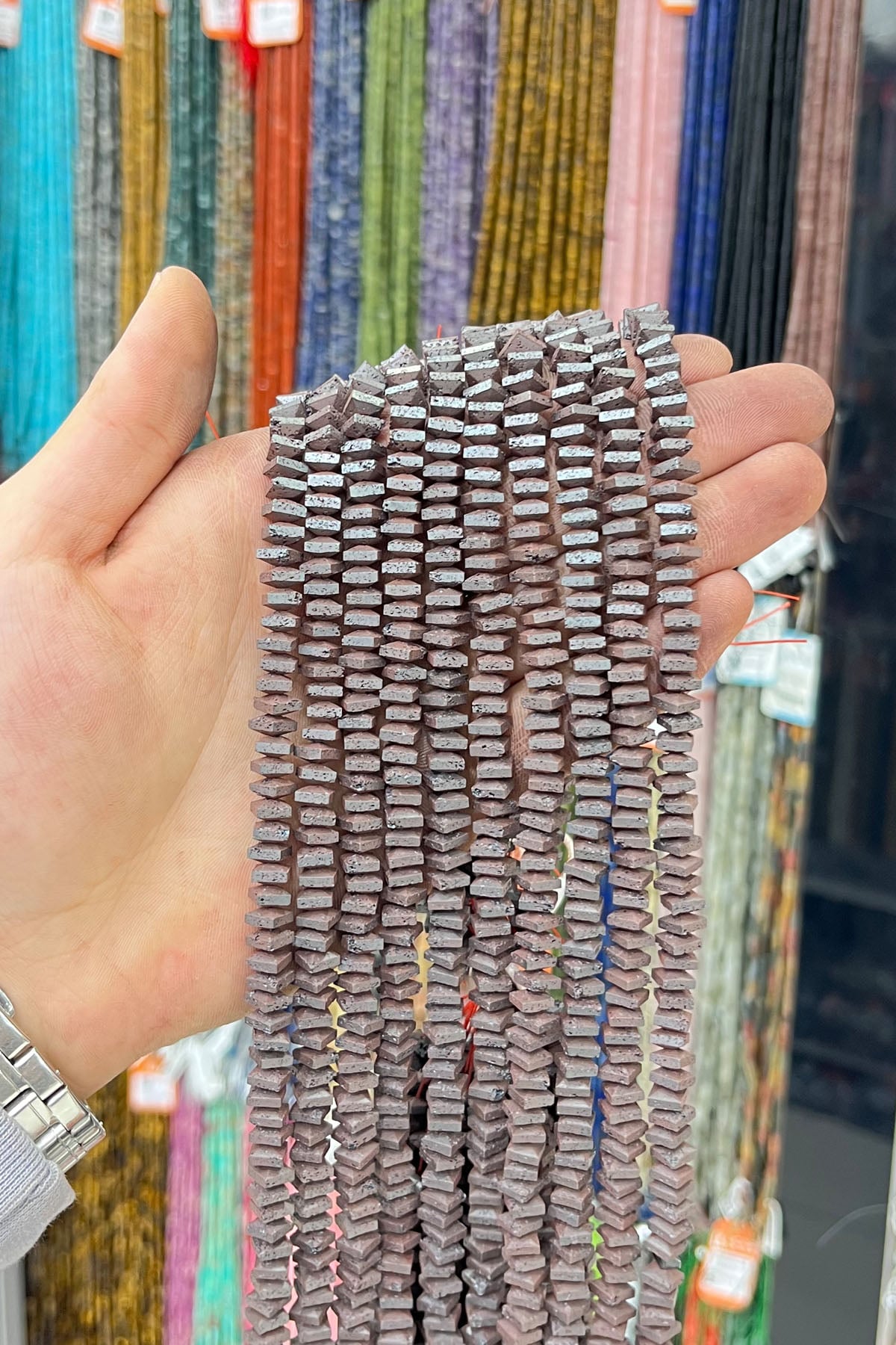 Hematit Taşı Rondela Kesim 6x4mm- Mat Gri Doğal Taş Dizi
