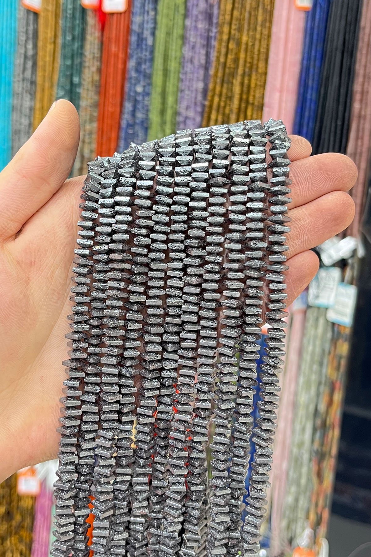 Hematit Taşı Rondela Kesim Parlak Füme 6x4mm Doğal Taş Dizi