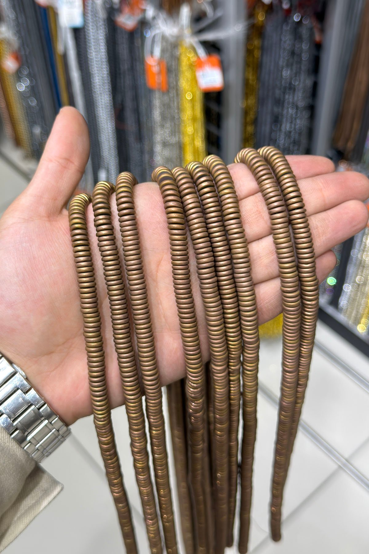 Hematit Taşı Rondela Kesim 8x2mm- Mat Kahverengi Doğal Taş Dizi