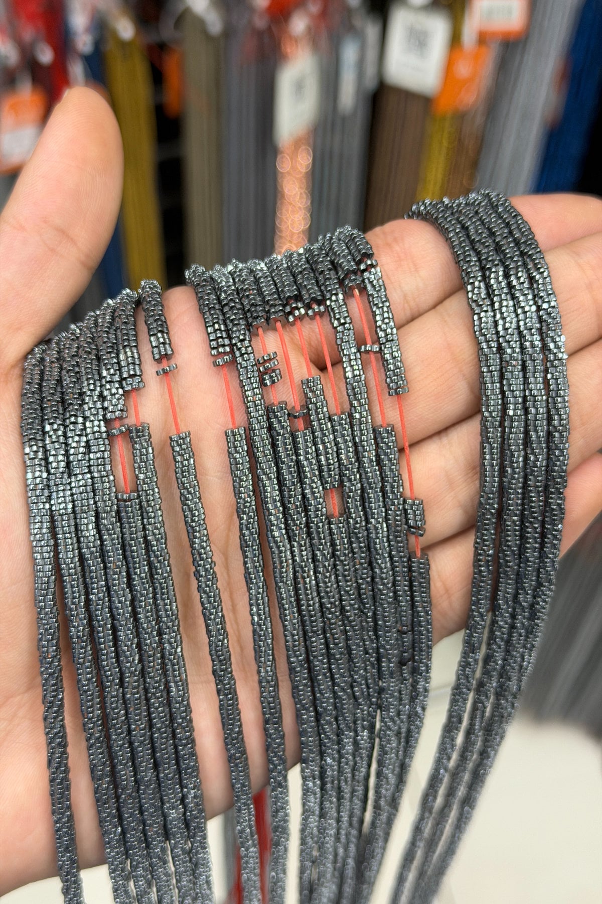 Hematite Natural Stone Shiny Smoked Washer Cut 4x1mm String Of Beads