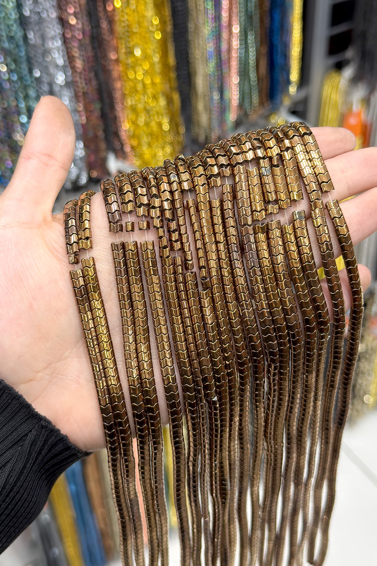 Hematit Taşı Yassı Kesim Parlak Kahverengi 5x4mm Doğal Taş Dizi