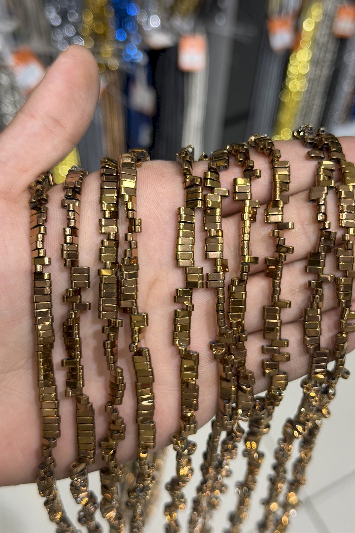Hematit Taşı Yassı Kesim Parlak Kahverengi 6x2mm Doğal Taş Dizi