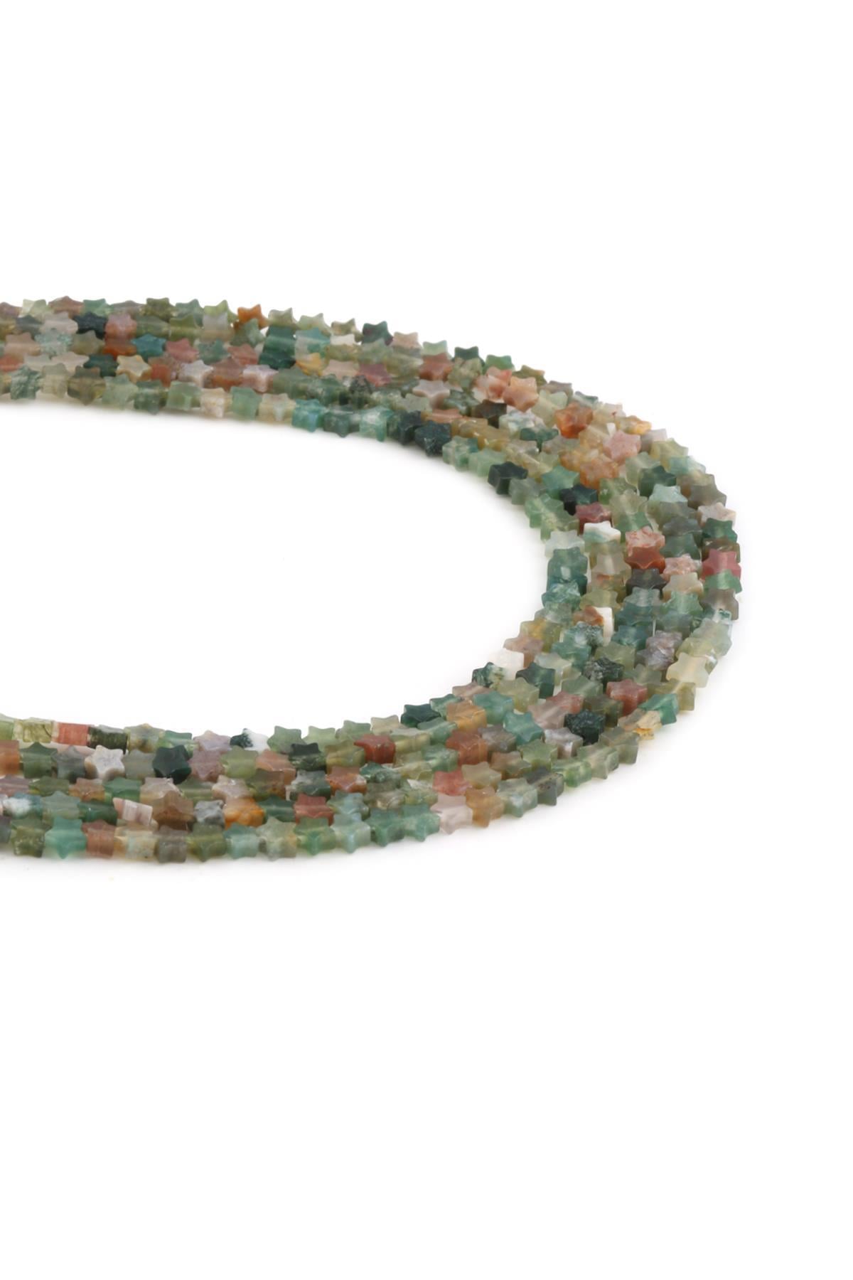 Indian Agate Natural Stone 4mm String Of Beads
