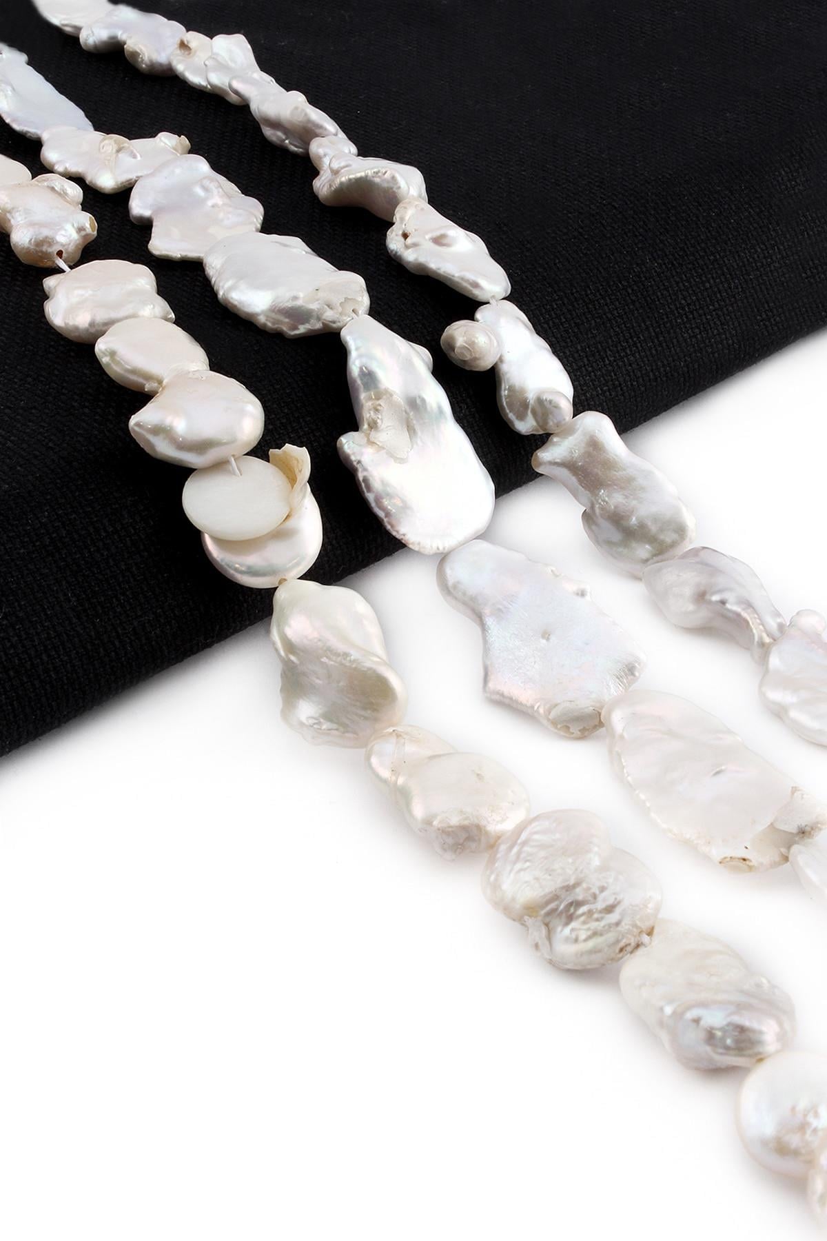 İnci Doğal Taş 8x15mm Dizi