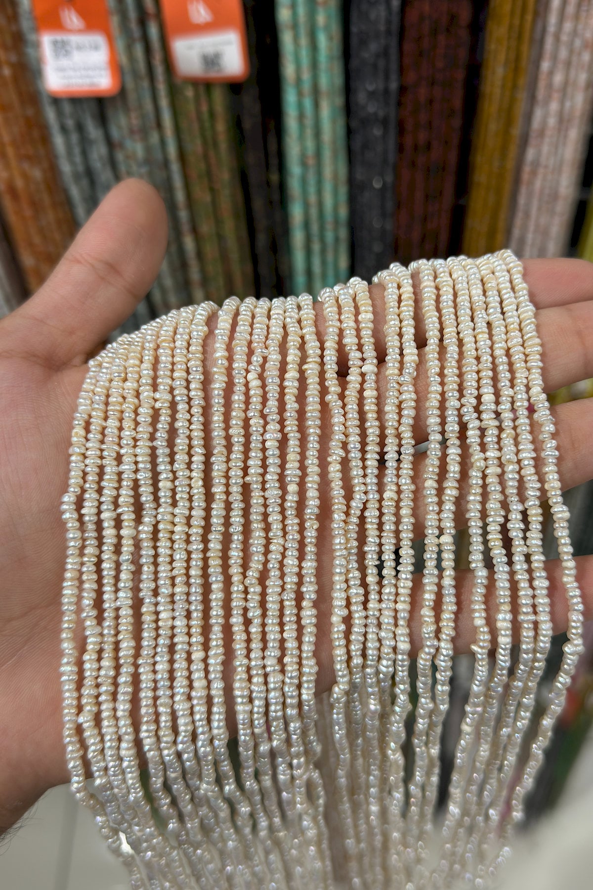 İnci Doğal Taş - Amorf Kesim 3mm Dizi