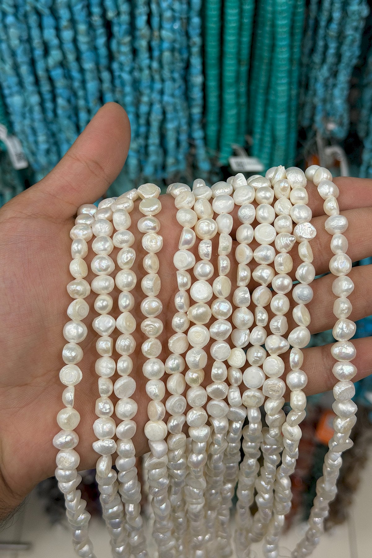 İnci Doğal Taş 8x5mm Dizi