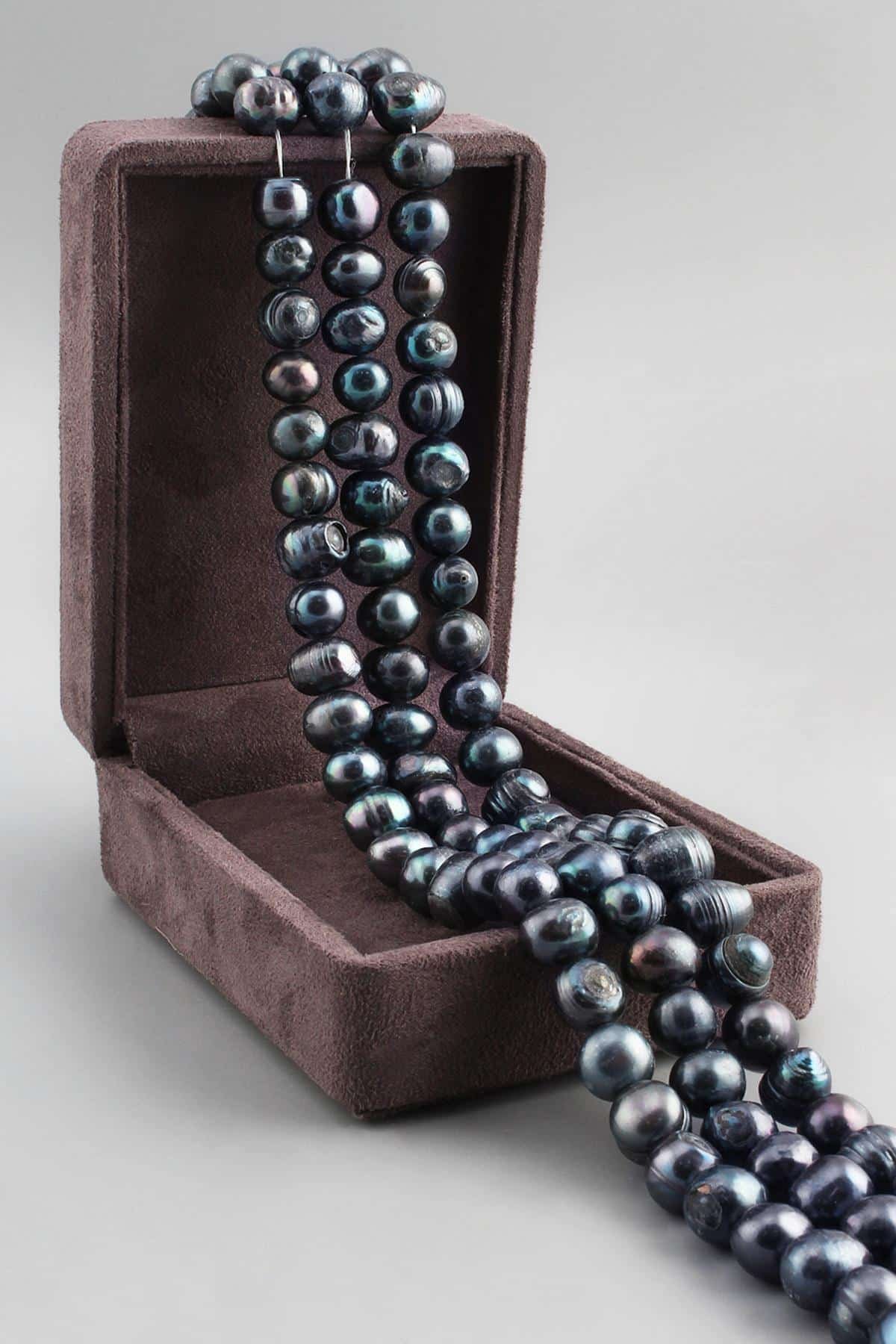 İnci Doğal Taş Lacivert 10x11mm Dizi