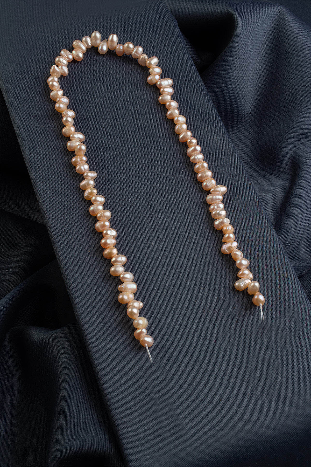 İnci Arpa Kesim Pembe 4x5mm Doğal Taş Dizi