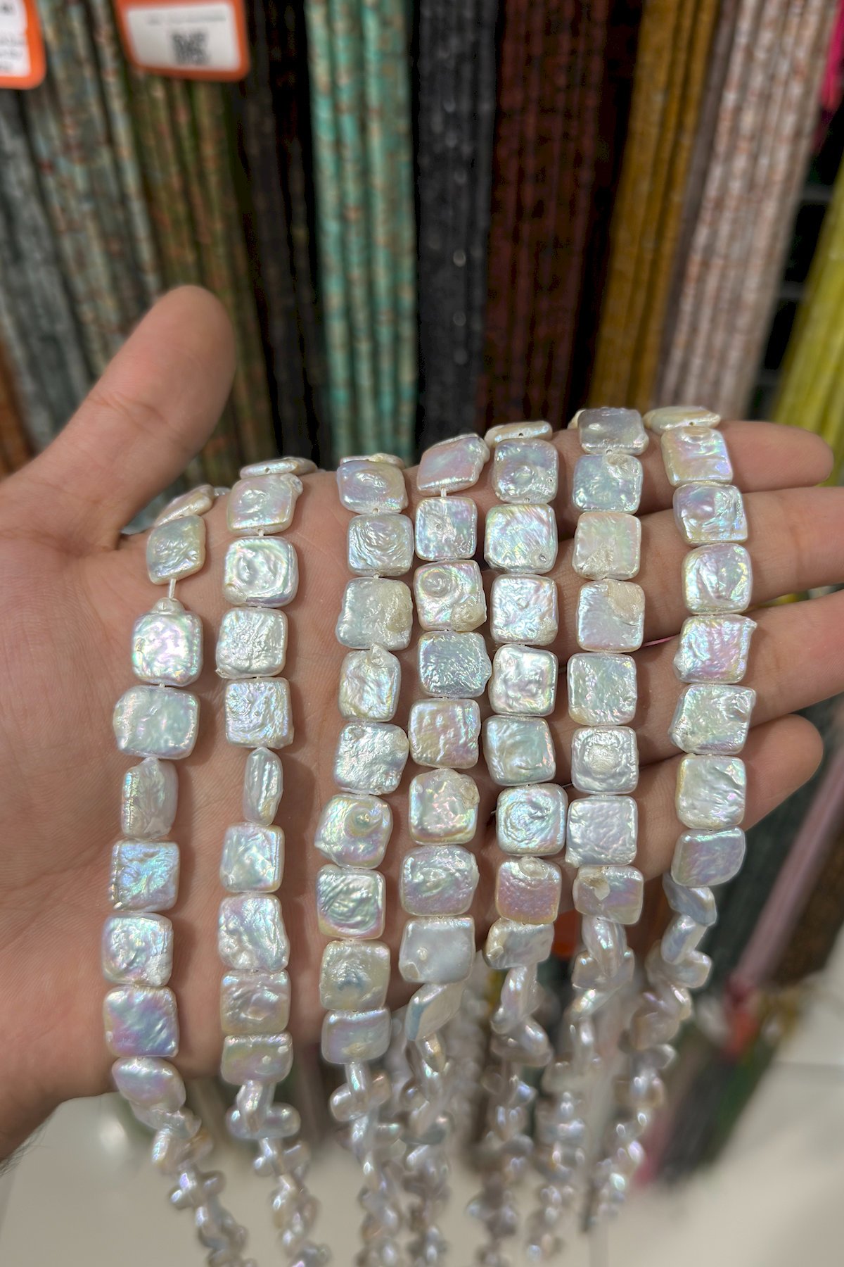 İnci Doğal Taş - Yassı Kare Amorf Kesim 12x12m m Dizi