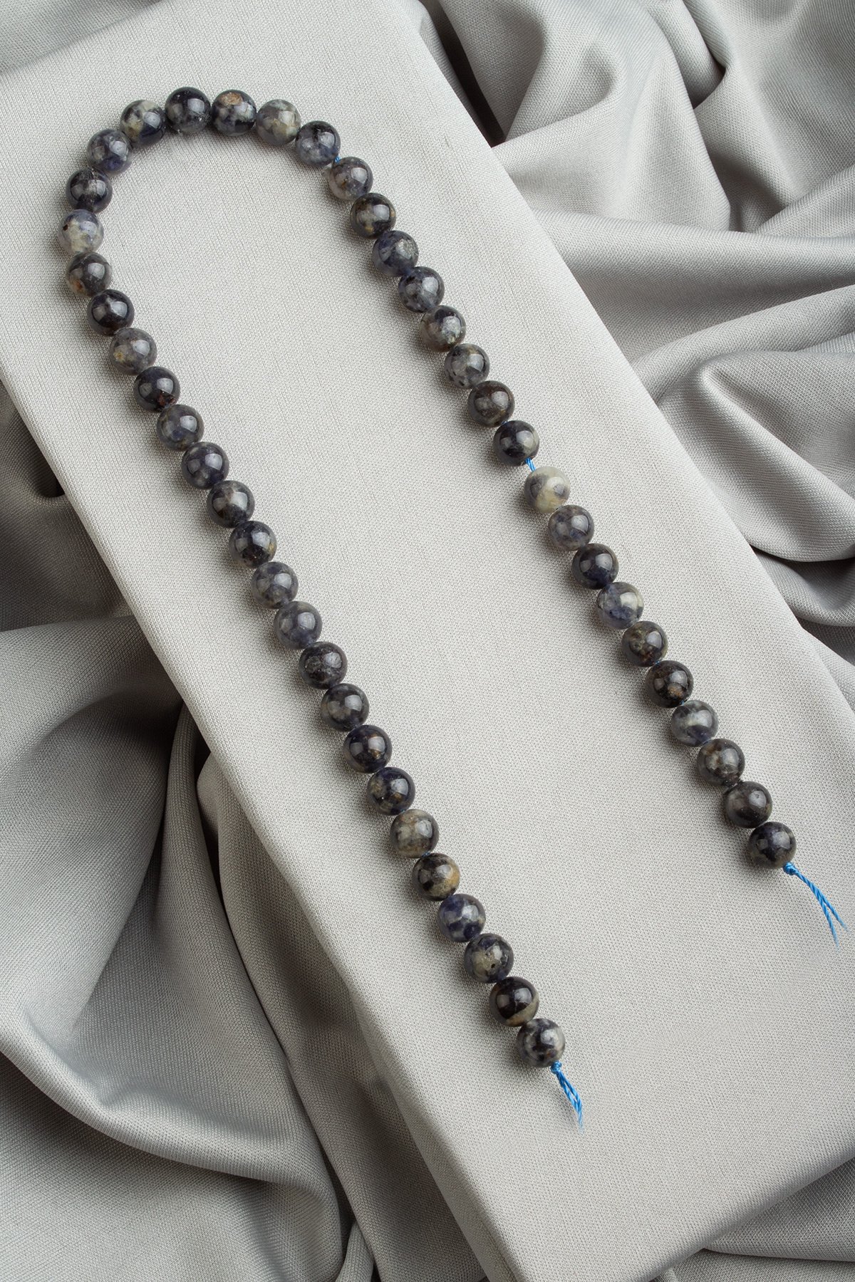 İyolit Doğal Taş Parlak Küre Kesim 8mm Dizi [AA]