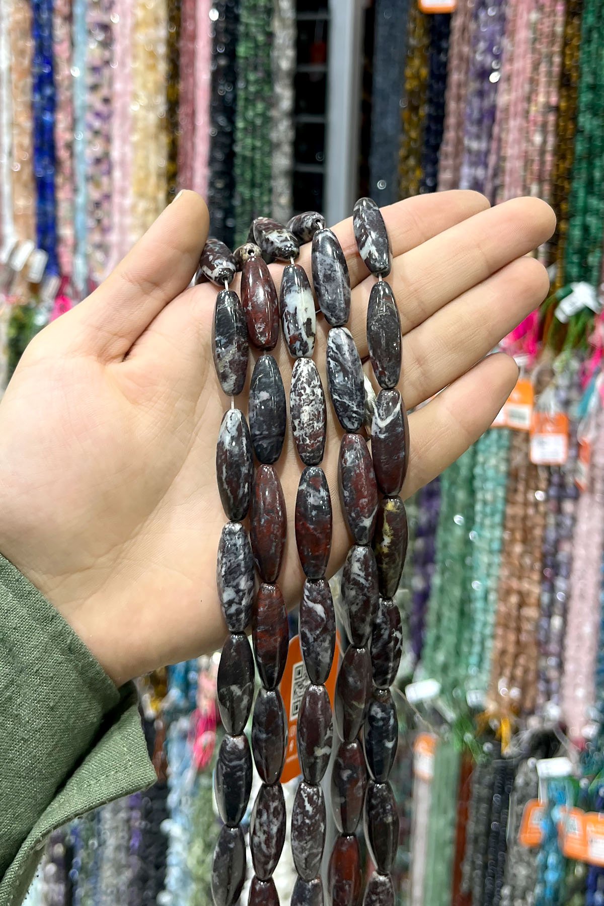 Jasper Doğal Taş Arpa Kesim 10x3mm Dizi