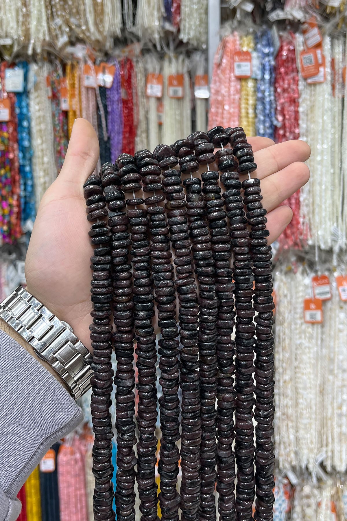 Jasper Doğal Taş Bordo Rondela Kesim 4x11mm Dizi