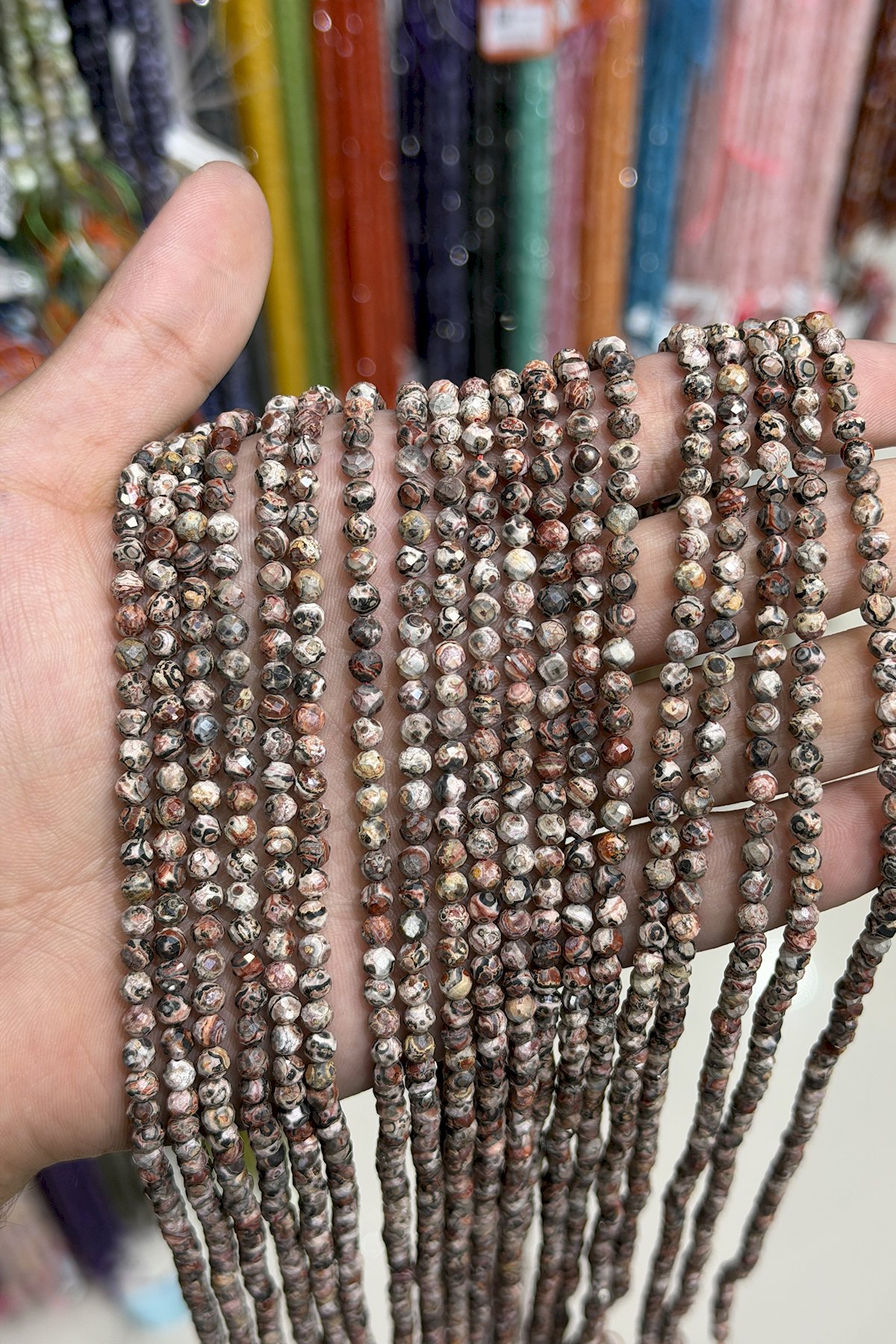 Jasper Doğal Taş Faset Küre Kesim 4mm Dizi