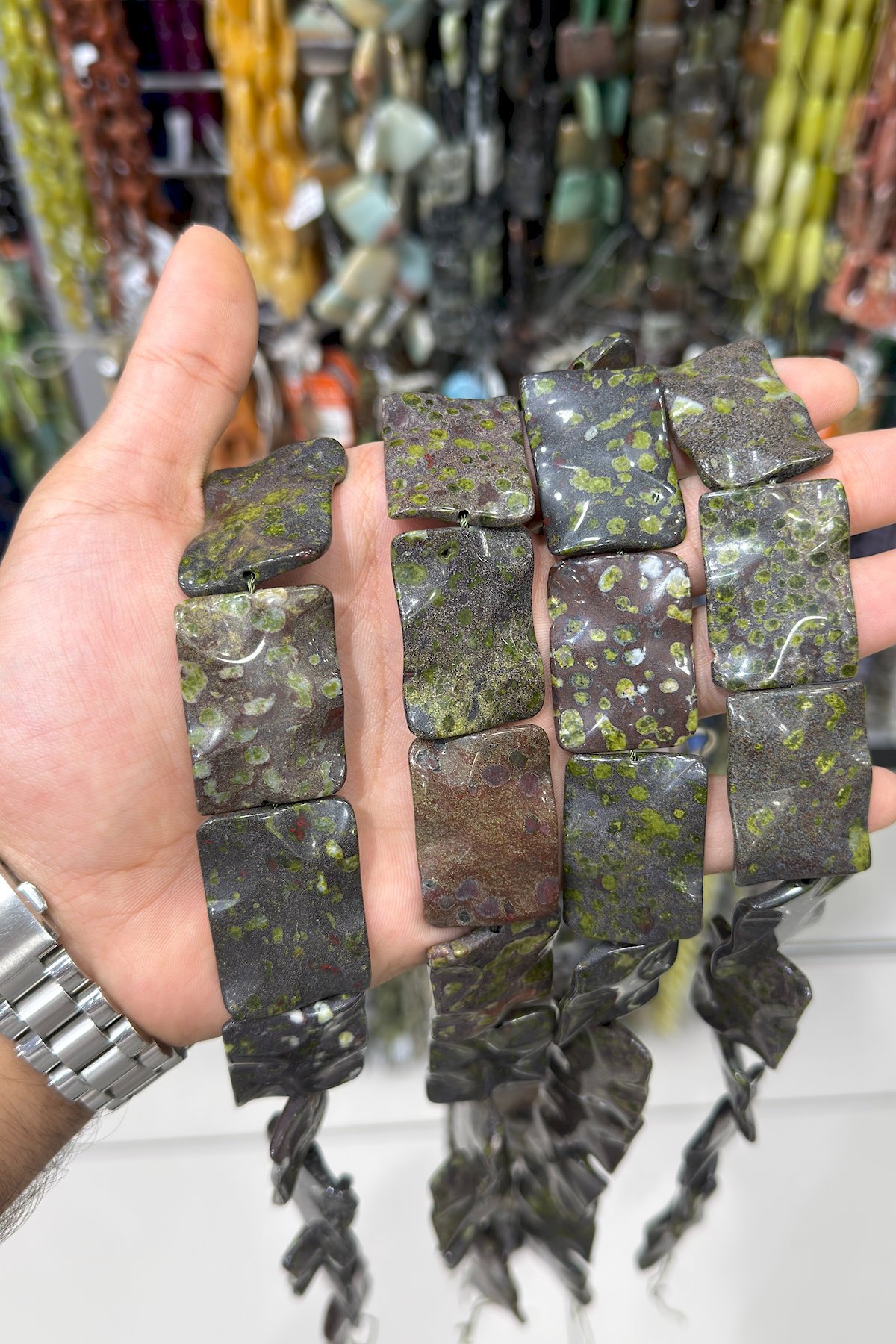 Jasper Doğal Taş Özel Dikdörtgen Kesim 35x25mm Dizi