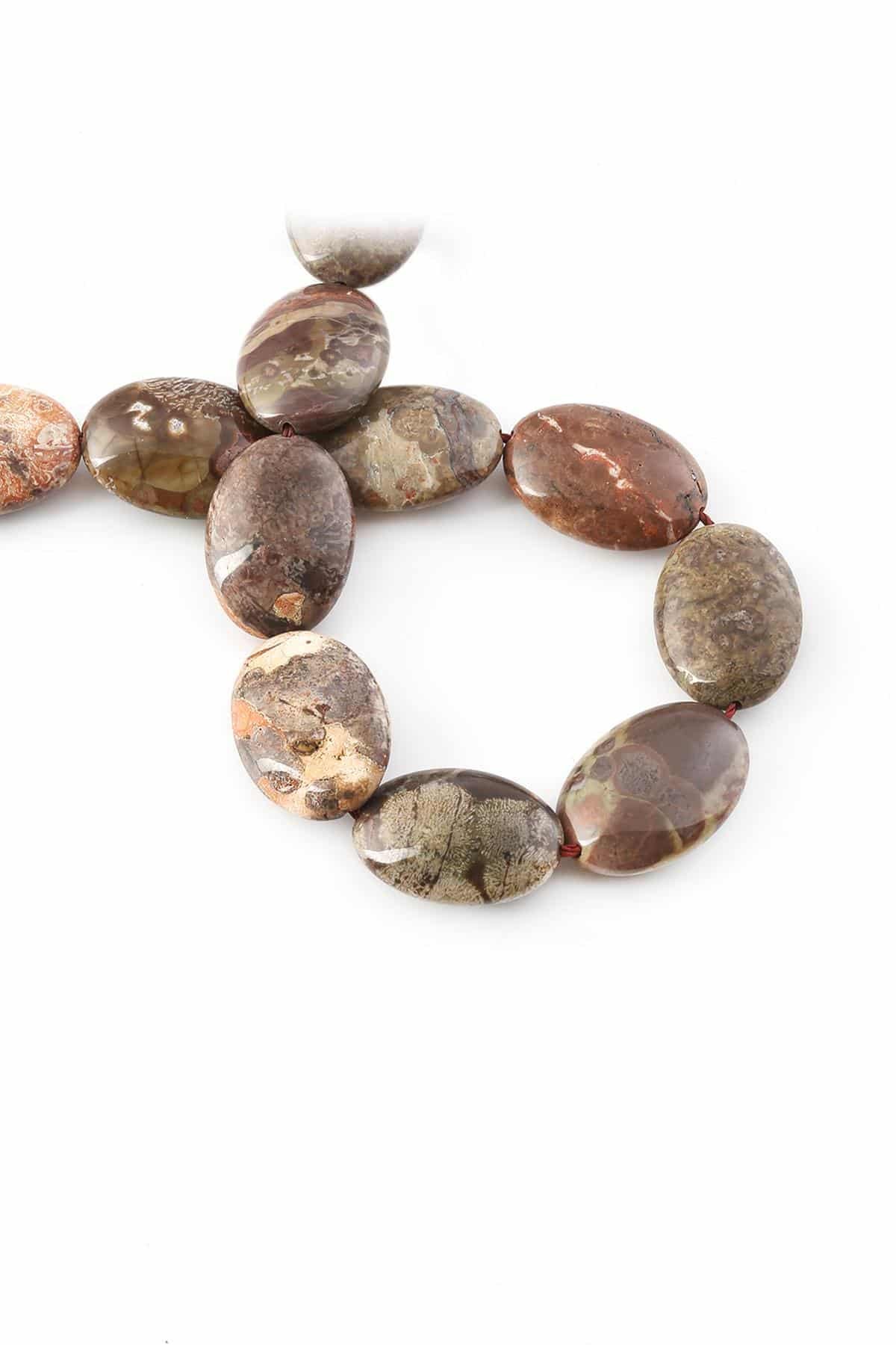 Jasper Taşı Oval Kesim Parlak 18x25mm Doğal Taş Dizi [AA]