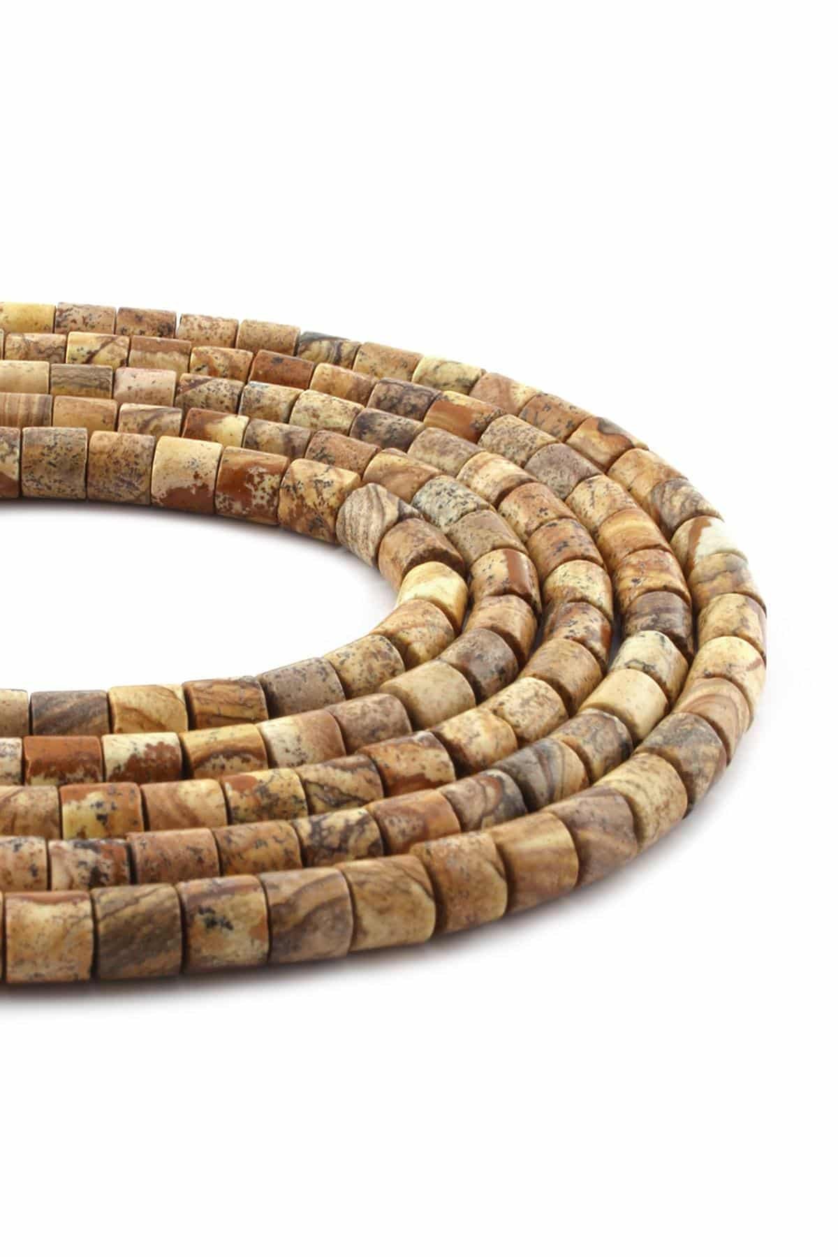 Jasper Taşı Silindir Kesim 6x6mm Doğal Taş Dizi