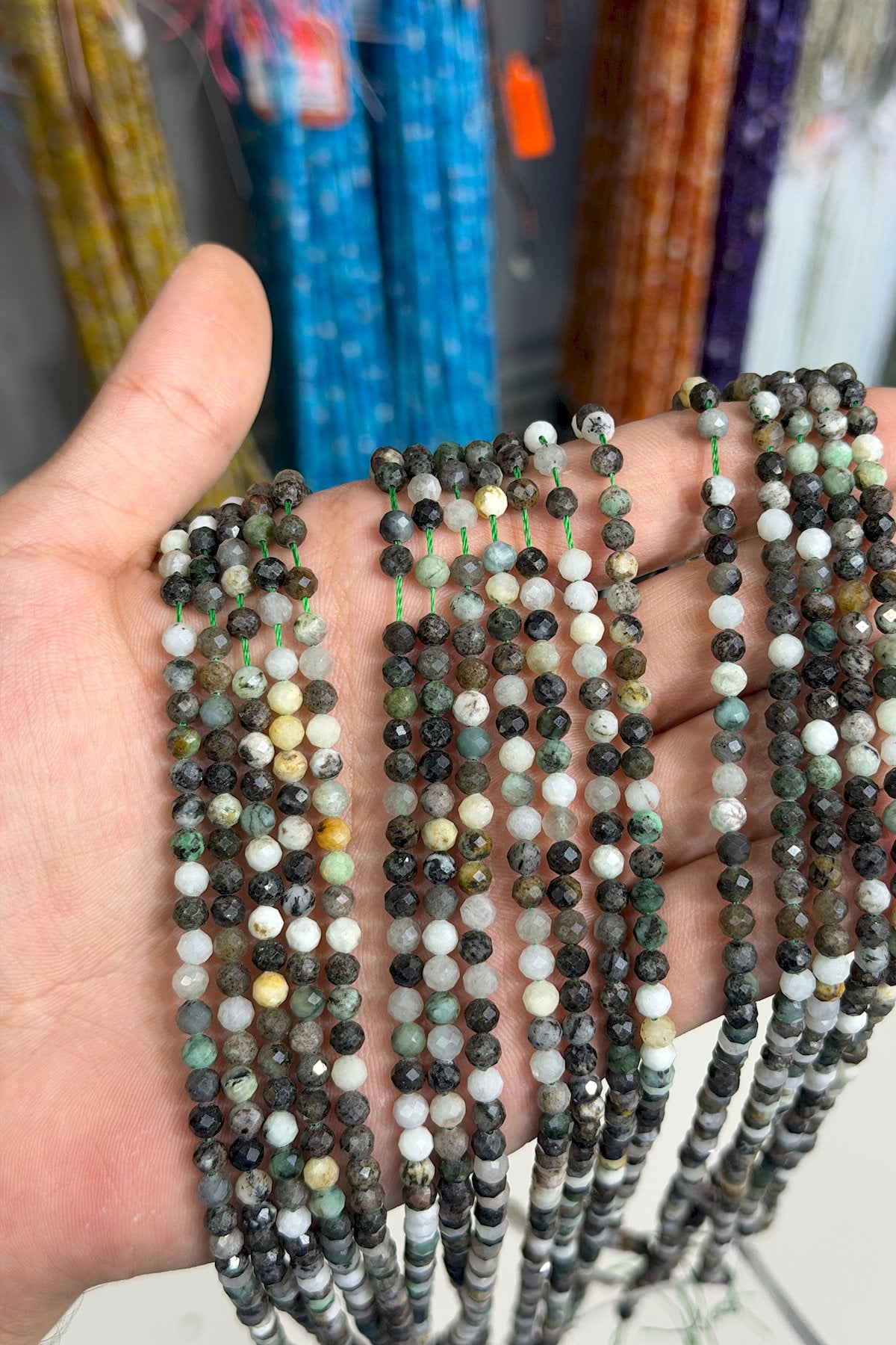 Jasper Doğal Taş Faset Küre Kesim 4mm Dizi
