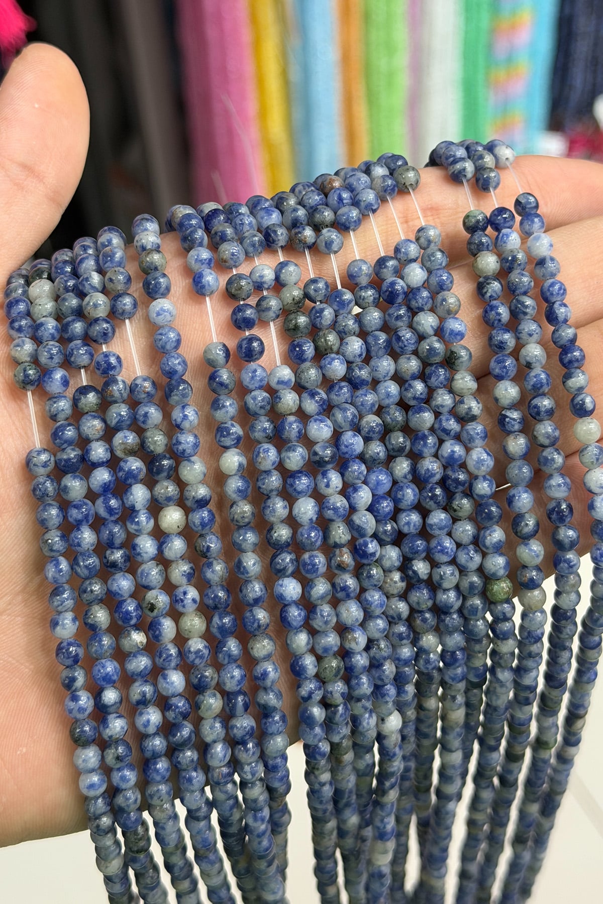 Jasper Natural Stone Green Mottled Cube Cut 4x4mm String Of Beads