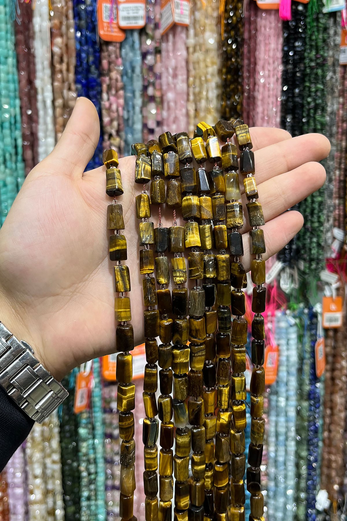 Kaplangözü Doğal Taş Silindir Altıgen Kesim 10x14mm Dizi