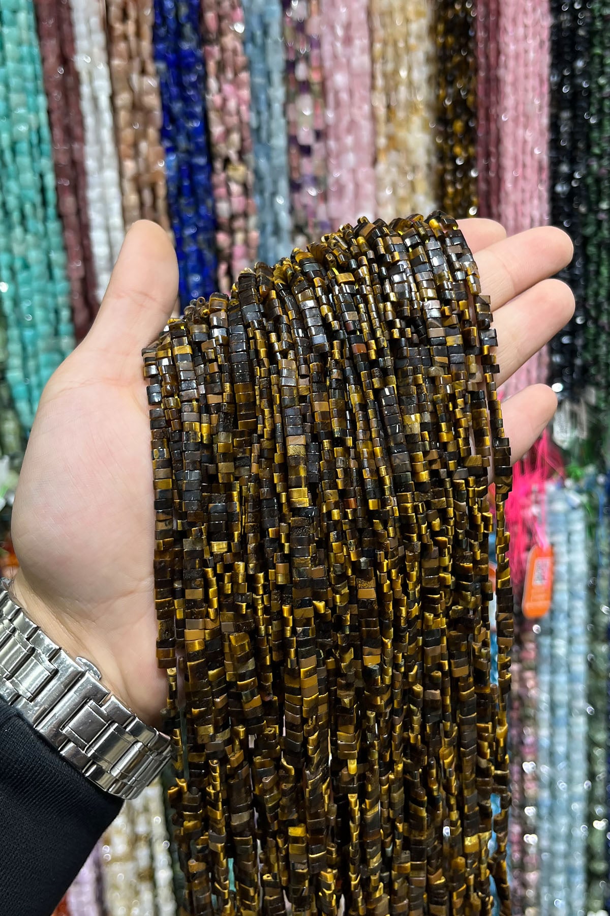 Kaplangözü Taşı 3x5mm Çift Delikli Dizi