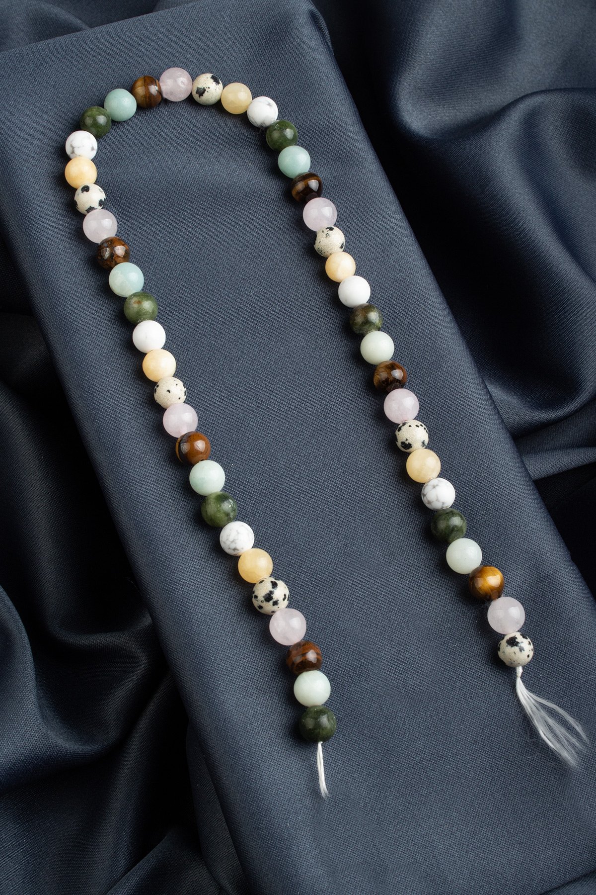 Karışık Doğal Taş Parlak Küre Kesim 8mm Dizi