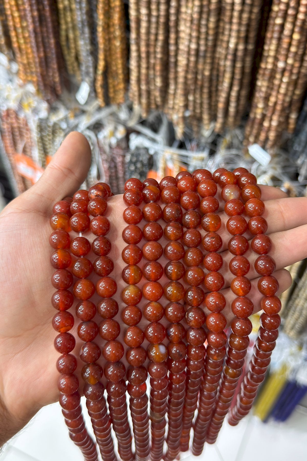 Karnelyan Agate Natural Stone Globe Cut [AB+]