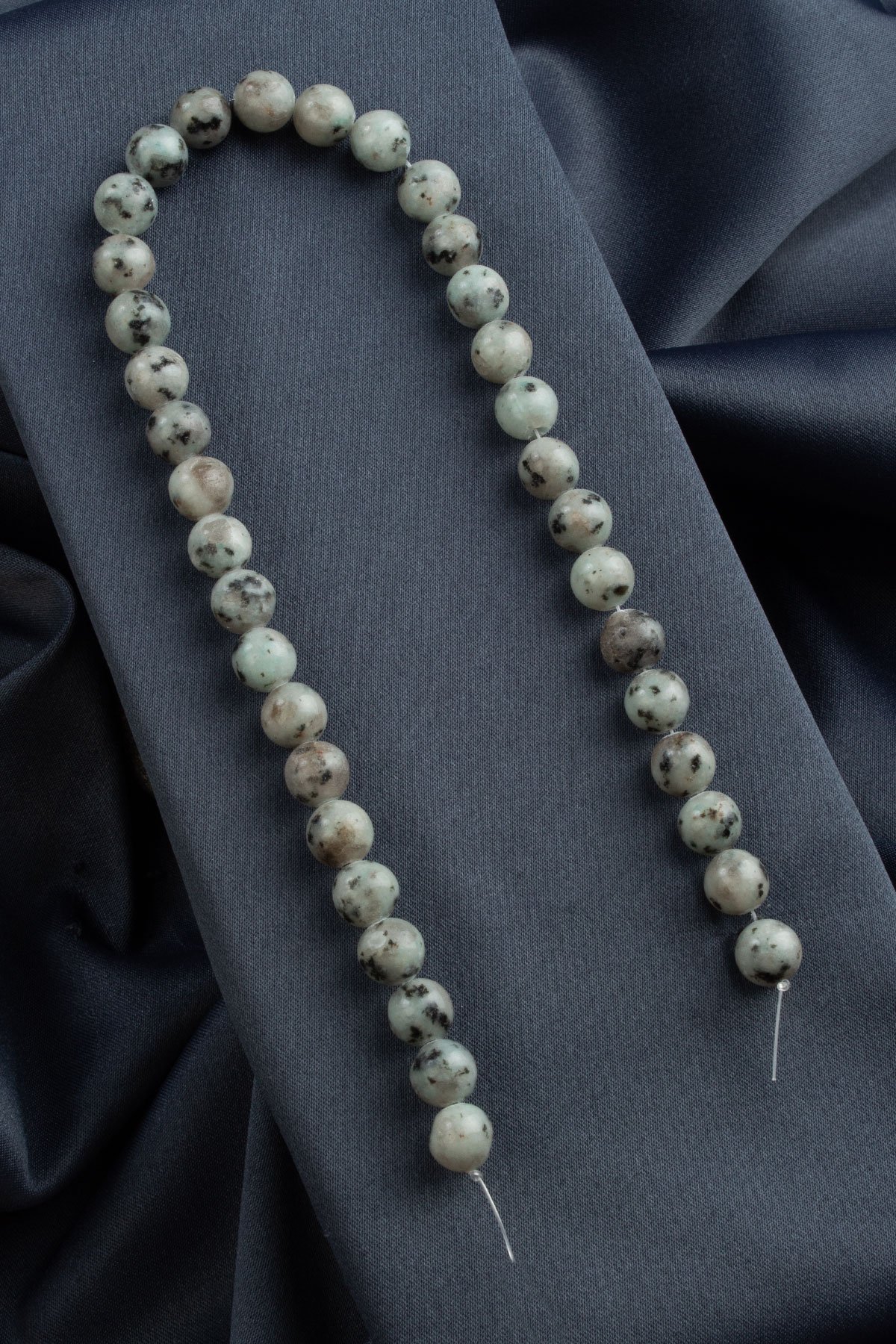 Kivi Jasper Doğal Taş Parlak Küre Kesim 10mm Dizi [Ab+]