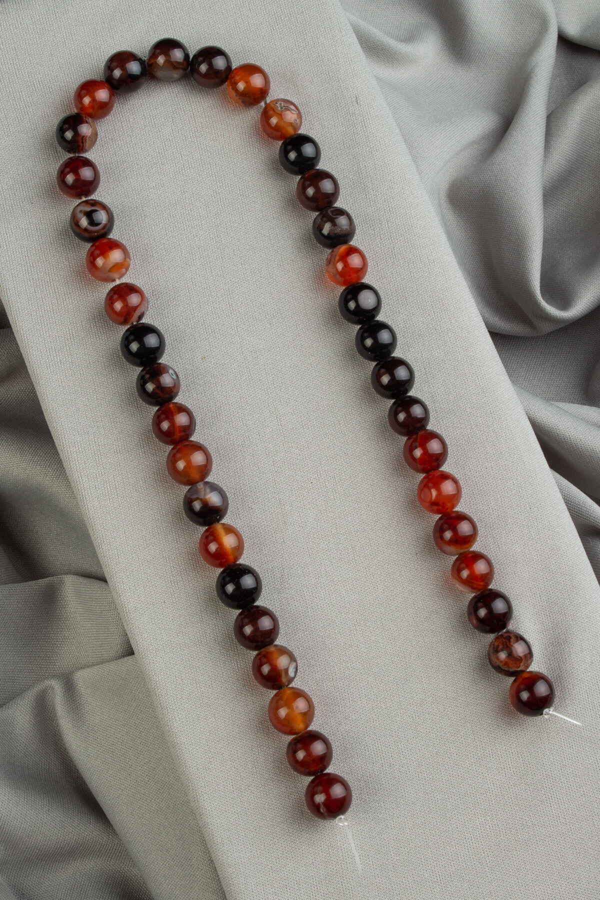 Kızıl Akik Doğal Taş Parlak Küre Kesim 10mm Dizi