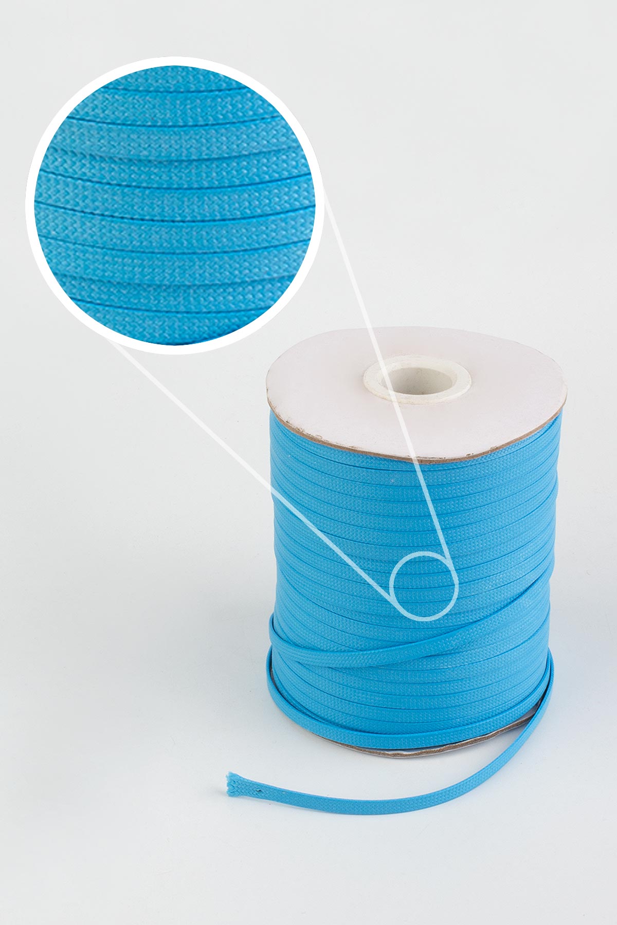 Kore İpi Açık Mavi Yassı Kesim 4x2mm 80m