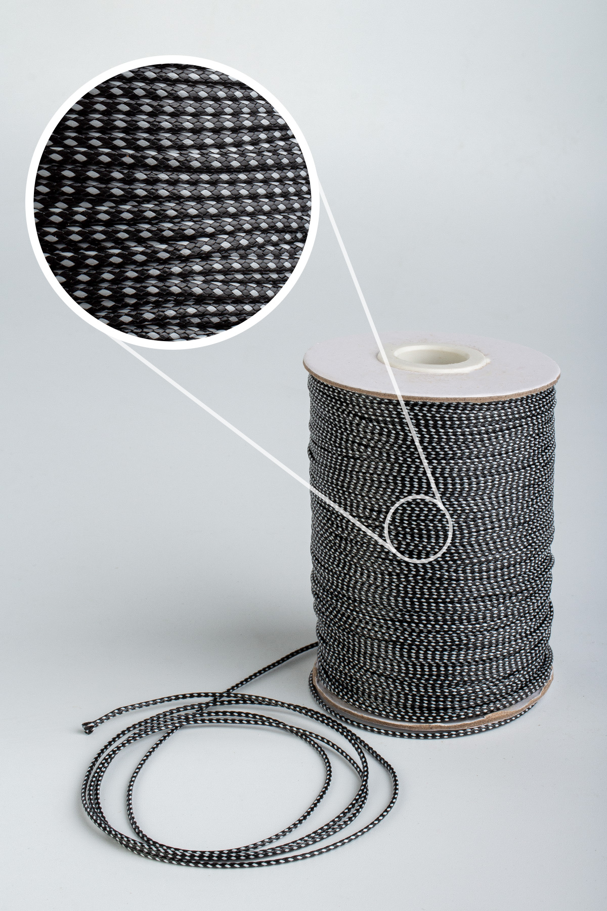 Kore İpi Siyah Beyaz 1mm