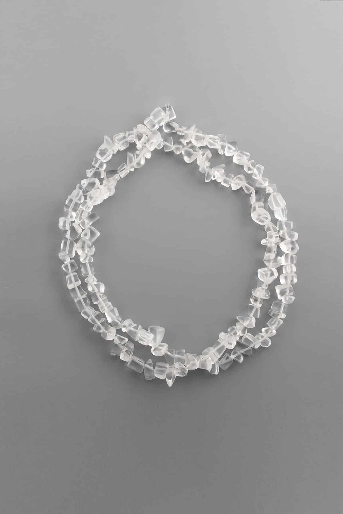 Crystal Quartz Natural Large Broken Stone Shiny String Of Beads