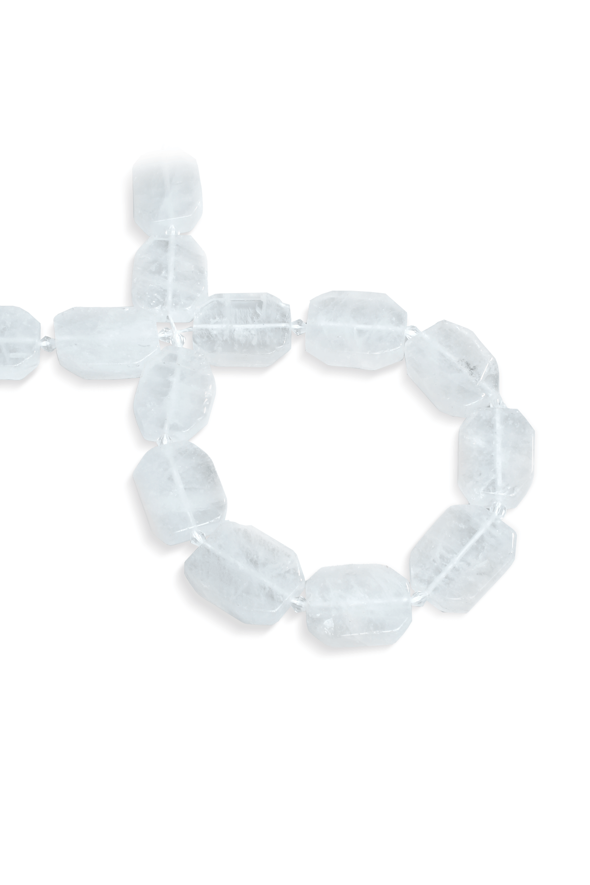 Kristal Kuvars Doğal Taş Dikdörtgen Kesim 19x24mm Dizi