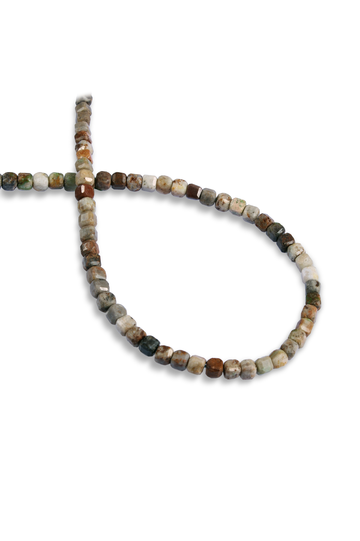 Krizokol Doğal Taş Parlak Faset Küp Kesim 4mm Dizi