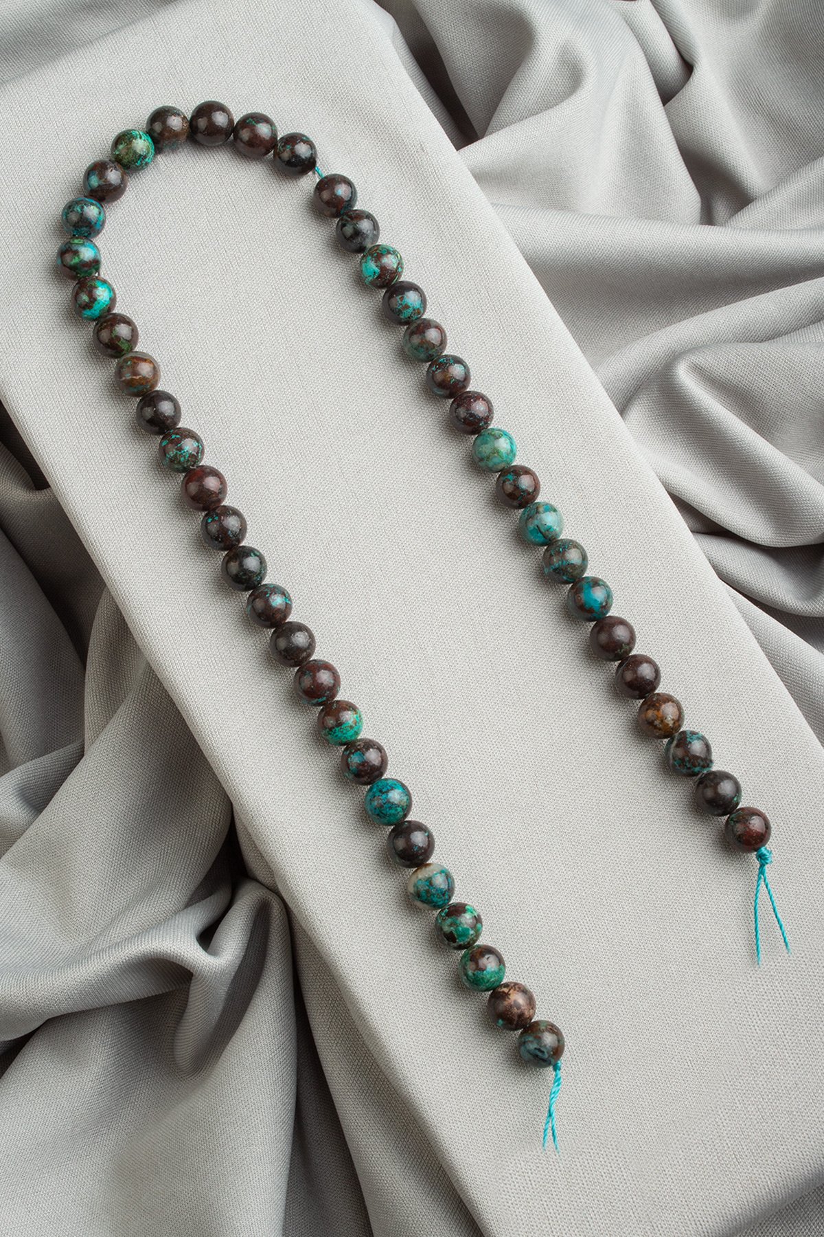 Krizokol Doğal Taş Parlak Küre Kesim 8mm Dizi [AA]