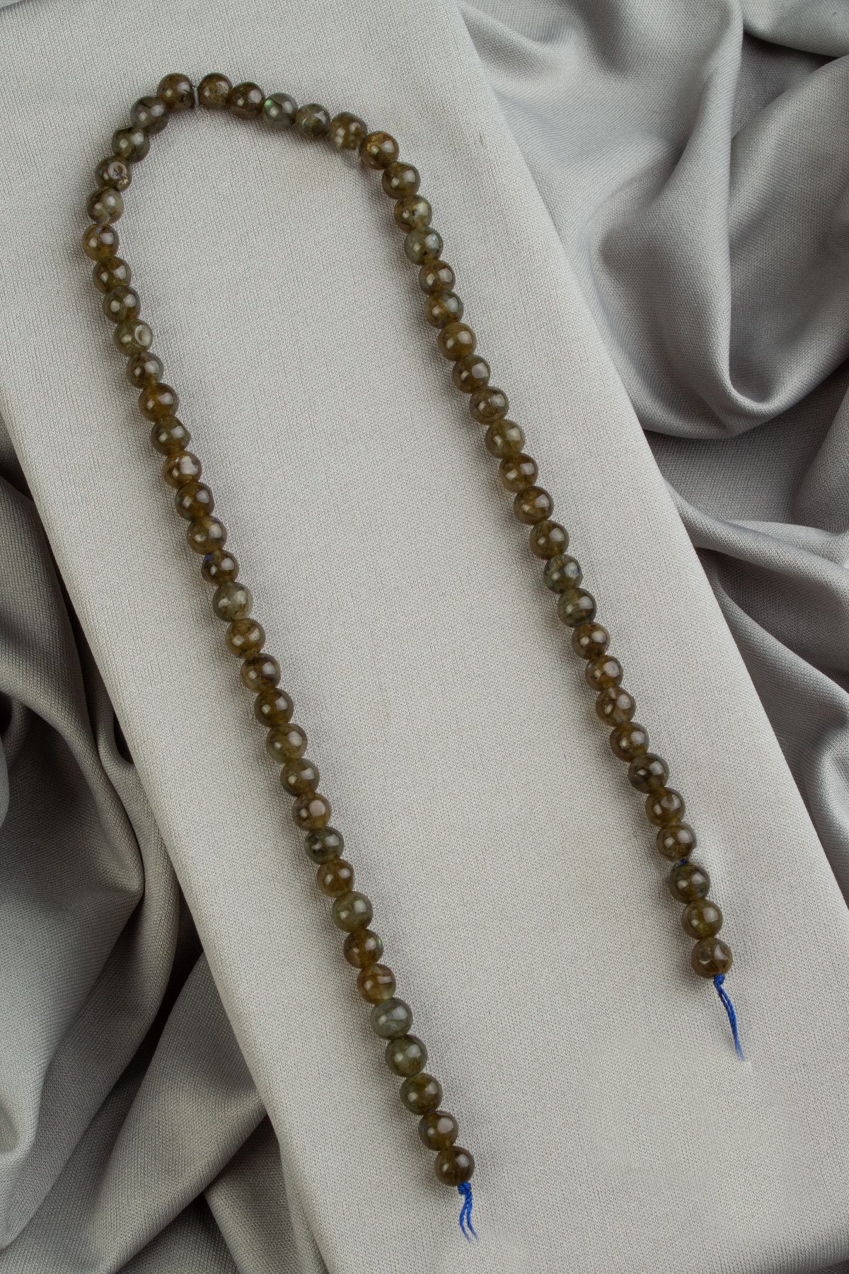 Labradorit Doğal Taş Parlak Küre Kesim 6mm Dizi [AB]