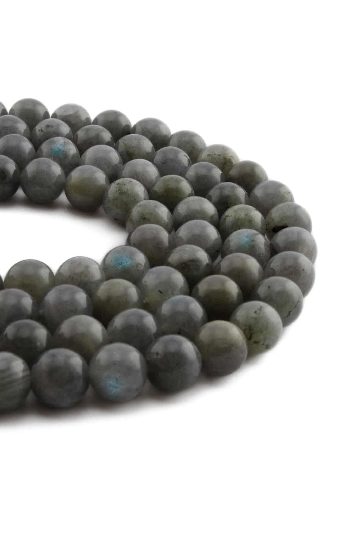 Labradorite Natural Stone Shiny Globe Cut 10mm String Of Beads