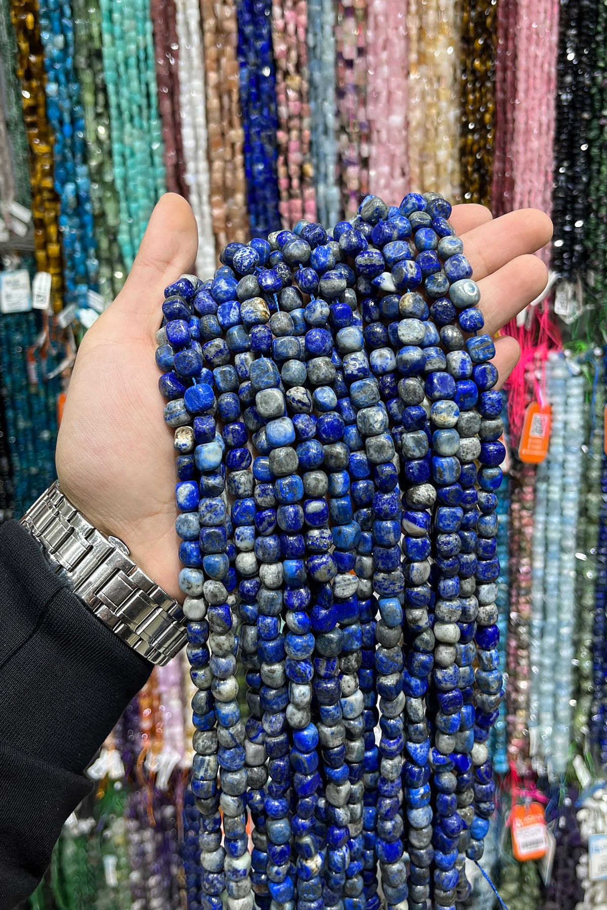 Lapis Doğal Taş Tımbıl Kesim 8x12mm Dizi