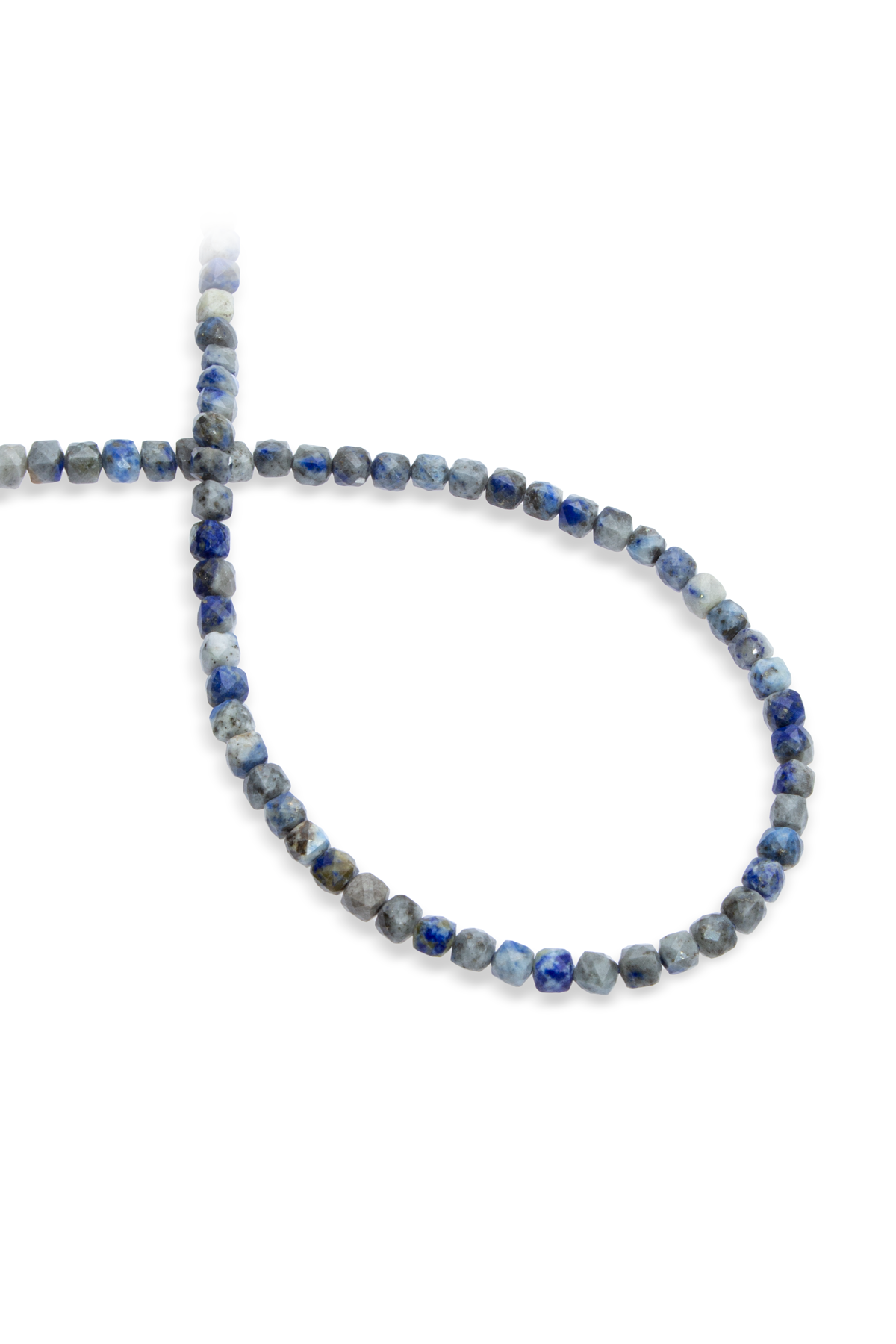 Lapis Lazuli Taşı Küp Faset Kesim 4x4mm Doğal Taş Dizi [AB]