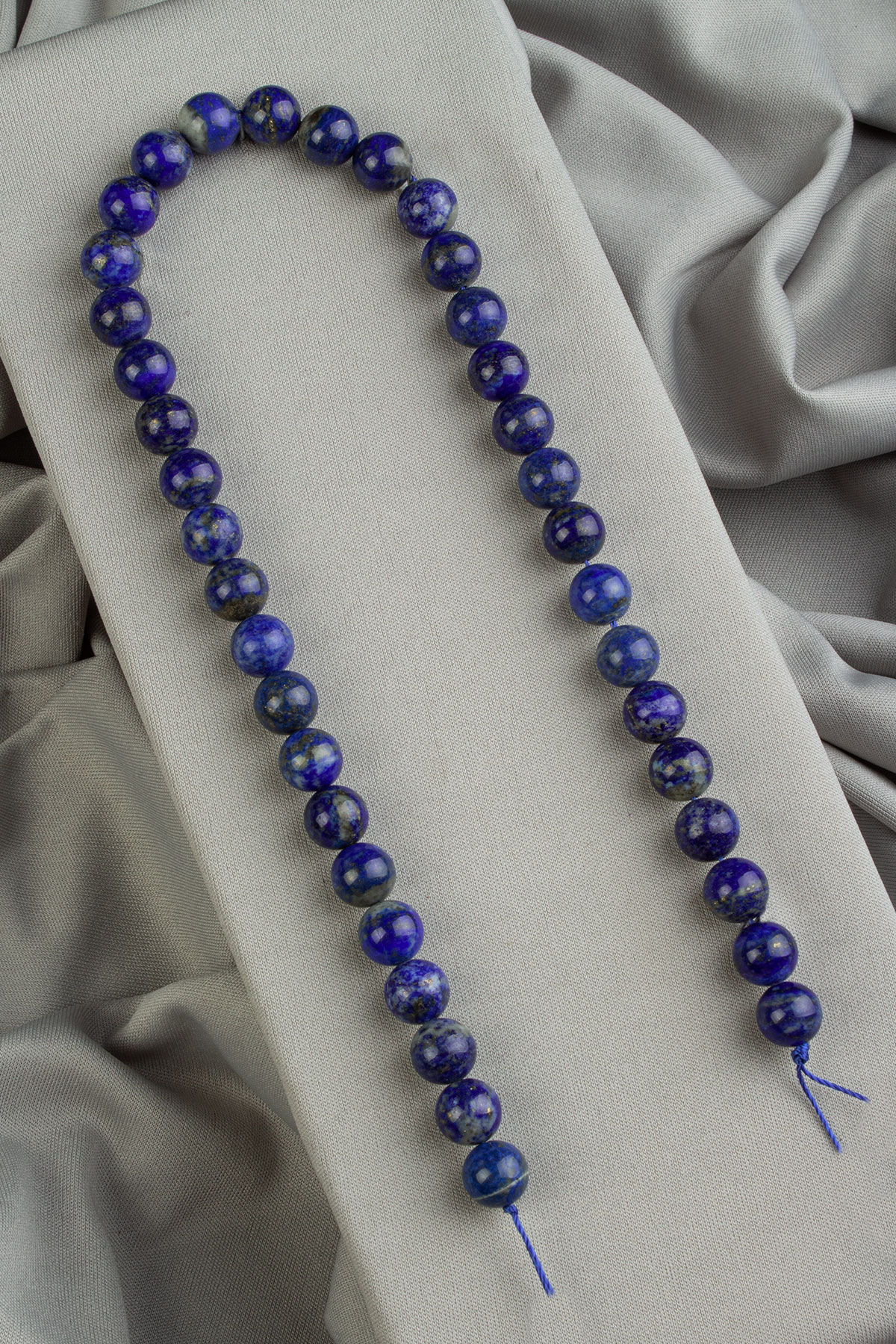Lapis Lazuli Natural Stone Globe Cut 10mm String Of Beads