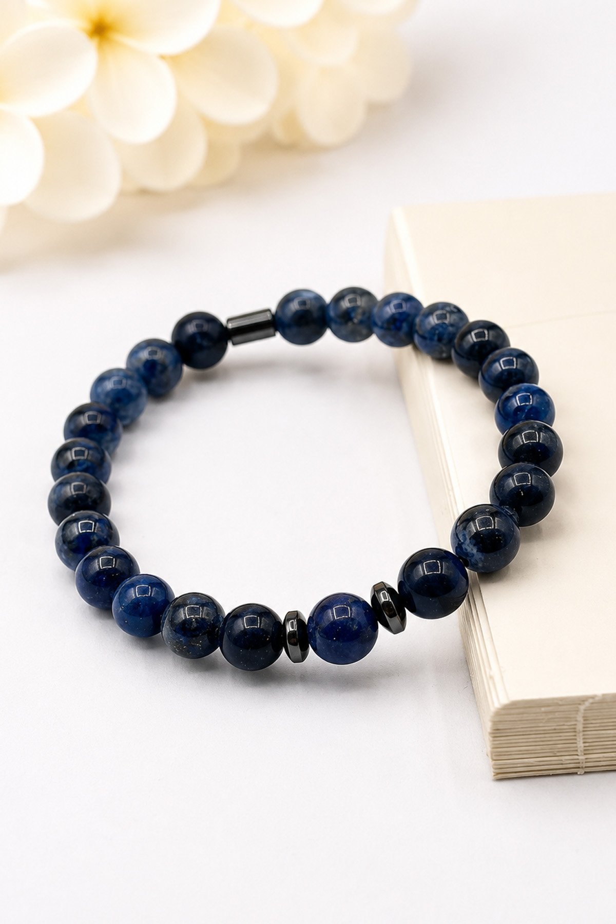 Lapis Lazuli Doğal Taş Küre Kesim 8mm Bileklik