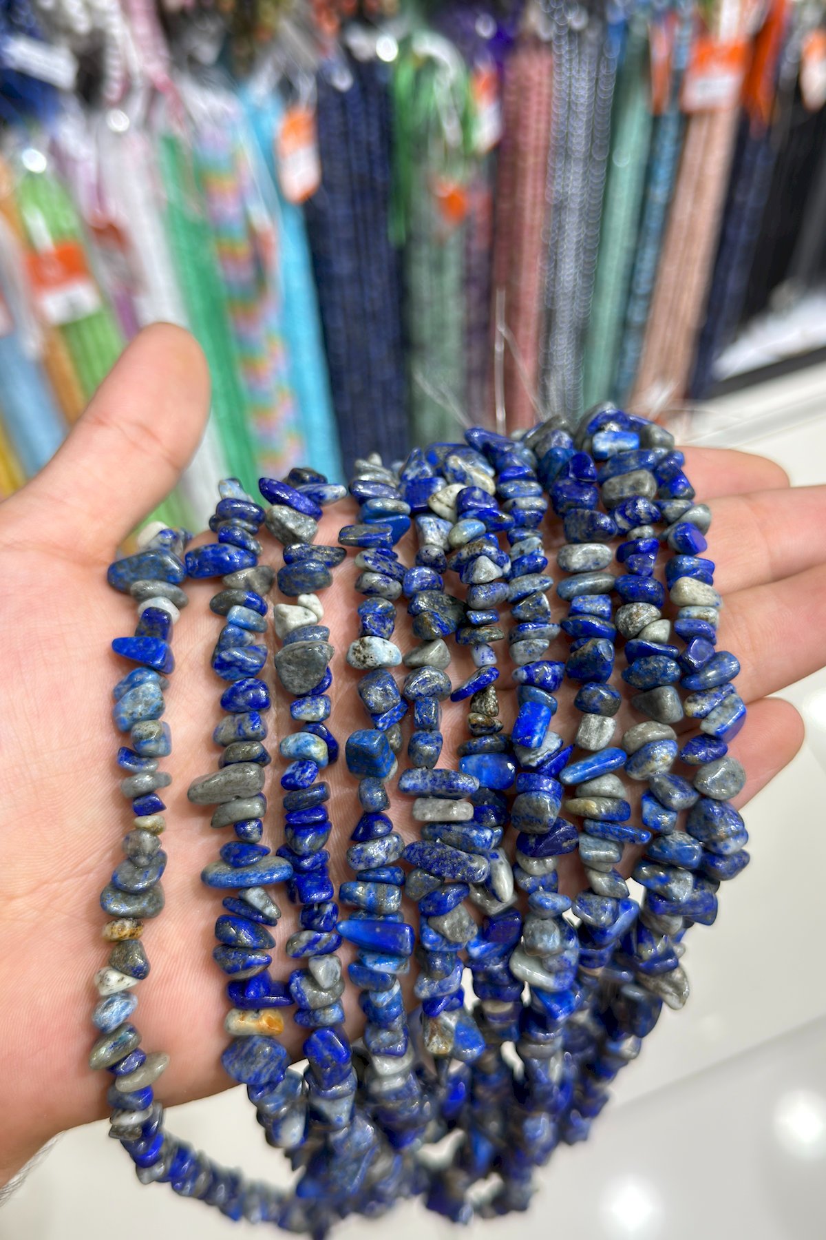 Lapis Lazuli Kırık Taş Orta Boy Parlak 5x8mm Doğal Taş Dizi