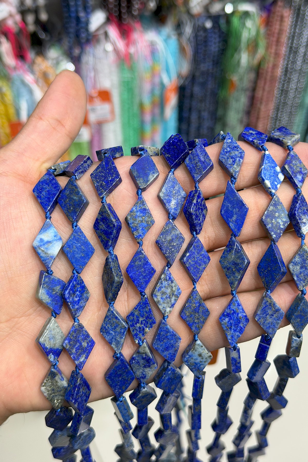 Lapis Lazuli Taşı Dörtgen Kesim 11x18mm Doğal Taş Dizi