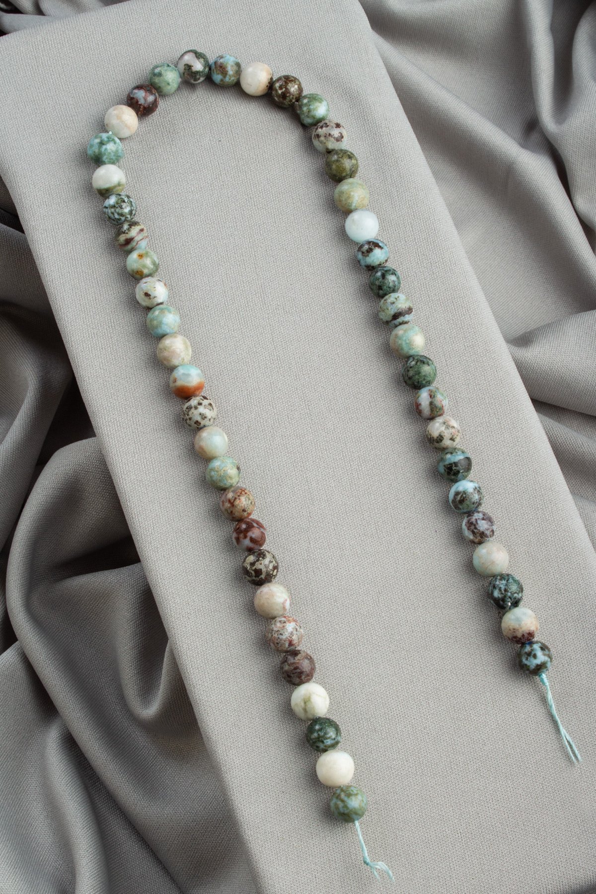 Larimar Doğal Taş Küre Kesim 8mm Dizi